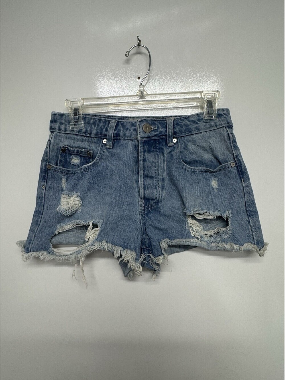 Banjara Distressed Denim Cut Off Shorts Women's Size 5/26 Light Wash Frayed Hem